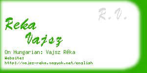 reka vajsz business card