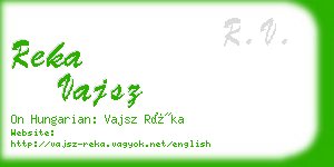 reka vajsz business card